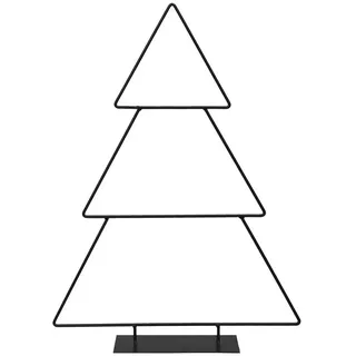 Spetebo Weihnachtskugelständer Metall Tannenbaum schwarz - 41 cm (1 St), Weihnachts Deko Ständer für Zierschmuck schwarz