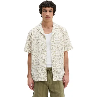 Marc O'Polo Kurzarmhemd mit sommerlichem Blattmotiv Beige XL