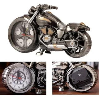 Itian Motorrad-Wecker, Retro-Stil Tischuhr, Motorrad-Rack-Modell, für das Büro zu Hause Dekoration (4 unterschiedliche Designs,zufällig erhalten)...
