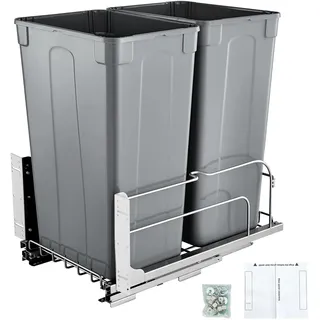 Vevor Abfalleimer 50 Qt grau