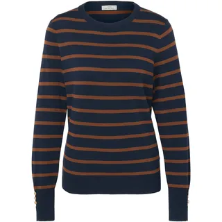 Tchibo - Feinstrickpullover - Damen - Gr. S - dunkelblau/gestreift