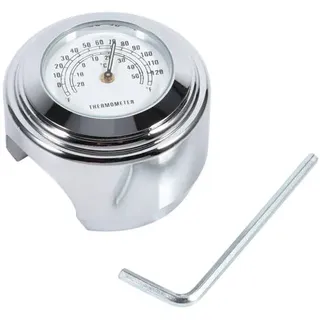 Wasserdichtes 7/8" 1" Motorrad-lenkerthermometer Mit Weißem Zifferblatt, Stoßfest, Für Cruiser-motorräder.