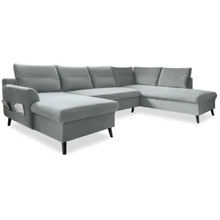 Miuform Wohnlandschaft mit Schlaffunktion Stylish Stan , blau , Maße (cm): B: 300 H: 90