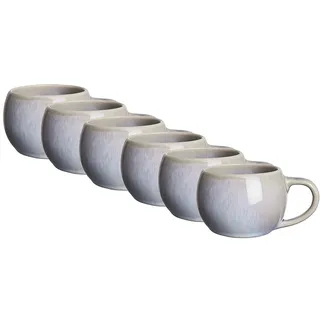 BUTLERS 6er-Set Kaffeetassen Steinzeug - COTTAGE - spülmaschinenfest