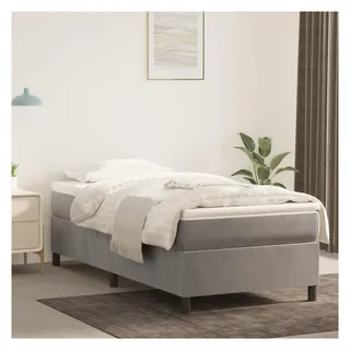 vidaXL Boxspringbettgestell 90 x 200 cm Hellgrau