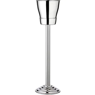 EDZARD Sektkühler Aspen aus Edelstahl - Flaschenkühler, Champagner Kühler inkl. Ständer - Weinkühler Getränkekühler für 1 Flasche - Schale für Wein, Sekt & Eiswürfel
