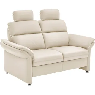 die planbar 2-Sitzer DIE PLANBAR "PN-EM16031, mit Kopfstützen", beige (ecru), B:170cm H:119cm T:92cm, Sofas, Echtleder mit Federkern