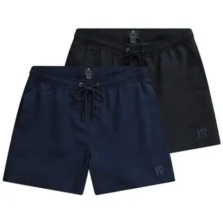 JP1880 Badehose Badeshorts Beachwear 2er-Pack Elastikbund (2-St) schwarz XXL