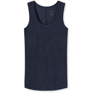 SCHIESSER Damen Tank Top - Unterhemd, Personal Fit, Basic, Stretch, Single Jersey Blau M