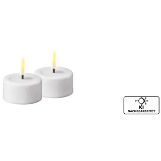 Deluxe Homeart LED-Kerze LED Teelichter 2 Stück weiß von Deluxe / Unique Homeart Candle / Kerze