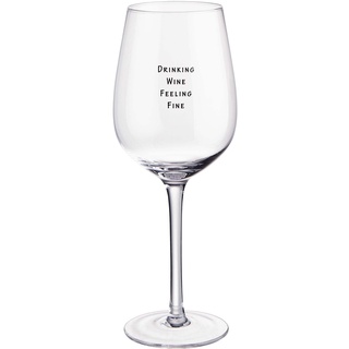 BUTLERS Wine Glass, (einzeln) Weinglas 500ml aus Glas -HAPPY HOUR- ideal als Rotweingläser, Weisswein Gläser
