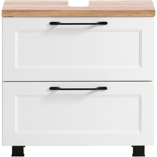 Waschbeckenunterschrank »Lana«, Bad, 2 Schubladen, 60 cm breit, Matt weiß, , 25426241-0 B/H/T: 60 cm x 55 cm x 35 cm