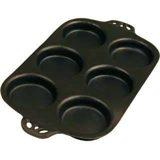 Hamburger Bun Muffin Brownie Backform Gusseisen Camp Chef Topper Pan CIGT6