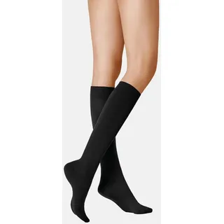 Kunert Kniestrümpfe Sensual Cotton Schwarz 35-38