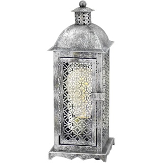 EGLO Tischlampe Harling, Tischleuchte Käfig, Nachttischlampe aus Metall in Rostfarben, orientalische Deko Lampe für Wohnzimmer, Schlafzimmer und Flur, E27 Fassung