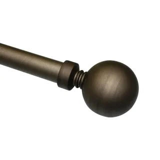 GARDINIA Gardinenstangen-Endstück Ball, (2-St), Serie Gardinenstange Kira braun Ø 1,9 cm x 1,9 cm x 8 cm x 8 cm