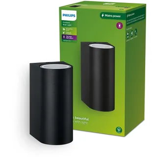 Philips Wandleuchte up/down schwarz 2x max. 35W exkl. Leuchtmittel IP44