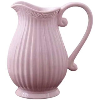 Pastel Krug Keramik Kanne Karaffe Milchkrug (Rosa)