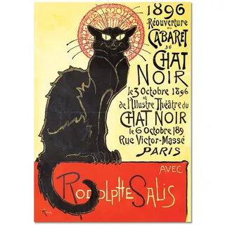 Giallobus - Gemälde - Henri de Toulouse-Lautrec - Die schwarze Katze - Plexi-Acrylglas - 50x70 - Bereit zum Aufhängen - Moderne Gemälde für zu Hause