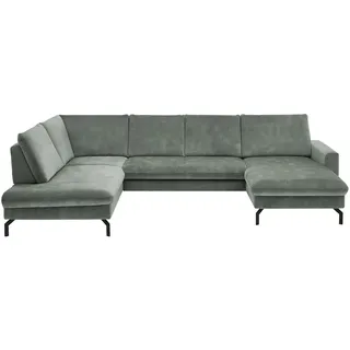 Kollektion Kraft Wohnlandschaft aus Mikrofaser Grace ¦ türkis/petrol ¦ Maße (cm): B: 337 H: 89 T: 220.0