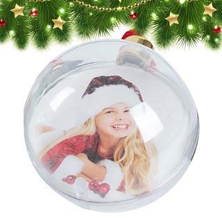 Personalisierte Weihnachtskugel, Fotorahmen Christbaumschmuck Bilderrahmen Anhänger Herz Foto Tannenbaum Kugeln, Befüllbare Transparente Foto-Dekoration, Für Die Weihnachts-Valentinstag-Dekoratio