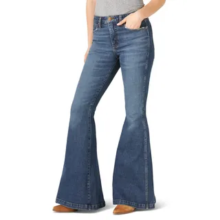Wrangler Retro-Damen-Jeans, Schlaghose, hohe Taille, Paige, 32 - 32
