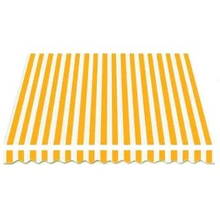 EIYAVVIDV Terrassenmarkise Markisenbespannung Ersatz Markisenstoff 2x1.5m 2.5x1.5m 4x2.5m Einziehbare Klemmmarkise Markisentuch Für Tür/Fenster(Yellow,6.5x5ft/2x1.5m)