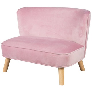 roba® Sofa »Kindersofa Lil Sofa, 70 x 48 x 50 cm«, Samtstoff in verschiedenen Farben rosa