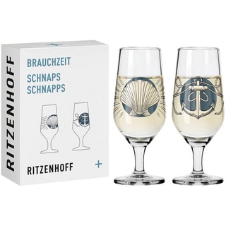 Ritzenhoff Schnapsglas Brauchzeit, Kristallglas blau