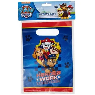 Amscan 9903822 - Partytüten Paw Patrol, 8 Stück, Größe 23,4 x 16,2 cm, Mitgebsel, Kindergeburtstag