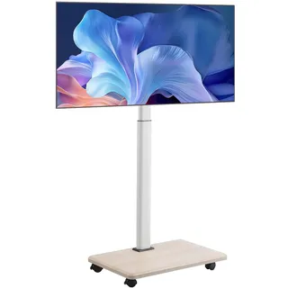 Vevor TV-Ständer TV-Wagen für 812,8-1778 mm TVs bis zu 45 kg, 25° Links-Rechts-Drehung & höhenverstellbare TV-Halterung mit Regal für Ecke Schlafzimmer Wohnzimmer (max. 600 x 400 mm)