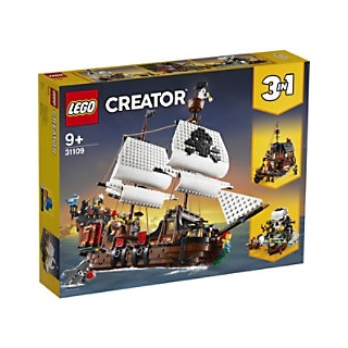 LEGO Creator 3-in-1 Piratenschiff Bau Spielzeug für Kinder 31109 Bauset Ab 9 Jahre