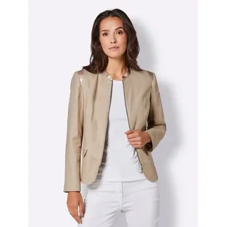 CREATION L Leinen-Viskose-Blazer beige/braun L