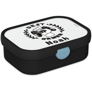 Mepal Bento Lunchbox Campus Gaming - Personalisierte Brotdose mit Namen für Kinder - Bento-Fach & Gabel - Meal Prep Box Clip-Verschluss - BPA-frei & Spülmaschinenfest - 750 ml - Best Gamer