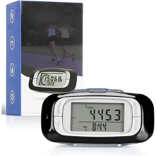 coonoor Schrittzähler 3D-Sensor Multifunktionaler Schrittzähler, Einfacher Fitness Tracker (1-tlg), Zähler für Schritte, Distanz und Kalorien, Kein Bluetooth/App/Handy