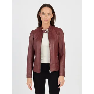 Lederjacke JCC "31024045", Damen, Gr. 40, rot (bordeaux), Obermaterial :100% Lammleder. Futter: 100% Polyester, Jacken