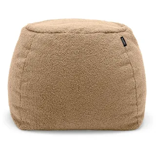 freistil - 173 Pouf (Teddy Edition), Ø 55 cm, braunbeige (6533)