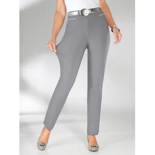 Stretch-Hose STEHMANN, Damen, Gr. 205, Extrakurzgrößen, grau, 72% Viskose, 25% Polyamid, 3% Elasthan, unifarben, lang, Hosen, Topseller