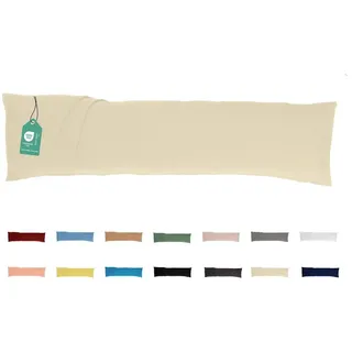 livessa Seitenschläferkissen mit bezug 40x145 cm - Schwangersschaftskissen - Schlafkissen, Kissen mit Bezug, Seitenschläferkissen : 100% Mikrofaser, Kissenbezug: 100% Baumwolle, Stillkissen mit Kissenbezug gelb
