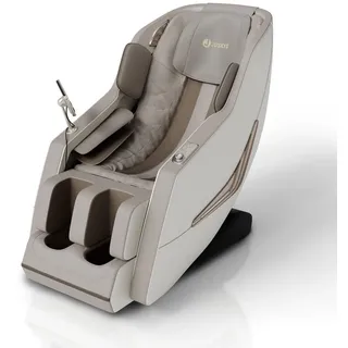 Juskys Massagesessel Paros elektrisch 80 x 110 x 90 cm Beige mit Fernbedienung