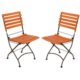 Garden Pleasure Wien Klappstuhl 45 x 58 x 89 cm braun 2 St.