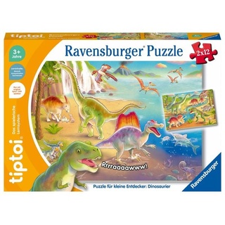 Ravensburger tiptoi Puzzle 00198 Puzzle für kleine Entdecker: Dinosaurier, Kinderpuzzle ab 3 Jahren, für 1 Spieler