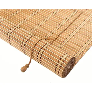 Ineasicer Natur-bambus-rollo, Außenrollo, Hochwertiges Holzrollo Für Küchentüren Und -fenster, Bambusrollos, 70 % Schutz Vor Stromausfällen (60 X 220 Cm)