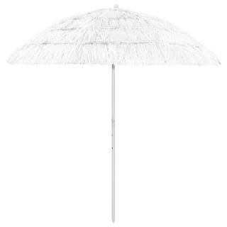 vidaXL Hawaii Sonnenschirm Strandschirm Balkonschirm Tiki-Schirm Sonnenschutz Strand Schirm UV- und witterungsbeständig Kippbar Weiß 240cm