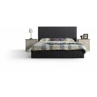 JV Möbel Luxus Bett 2 x 2 m Braun