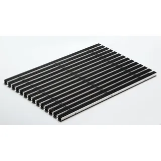 ACO Schuhabstreifermatte Alu schwarz, mit Gummistreifen, 75 x 50 cm