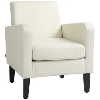 Homcom Einzelsessel Beige, Textil, 66x74x72 cm, Wohnzimmer, Sessel, Polstersessel