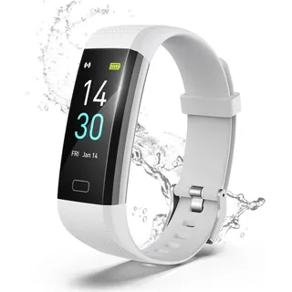 Smartwatch für Damen Herren | Schrittzähler Fitness Armband Tracker | Fitnessuhr mit Herzfrequenzmessung/Schrittzähler/Schlafmonitor | Sportuhr ... - Grau