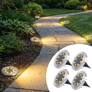 casativo-lighting Solar-Bodenstrahler 4er Set 12,0 cm IP44 inkl. Erdspiess