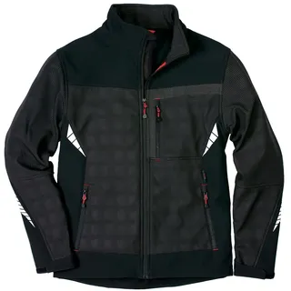 Scheibler Arbeitsjacke Herren Softshelljacke, Jacke Herren Übergangsjacke winddicht, wasserabweisende Outdoor-Jacken für Herren, Herbstjacke Herren mit Fleece-Innenseite, Schwarz/Anthrazit - XXL